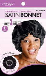 Magic Collection Satin Bonnet 20" Large Elastic Band No. 2078BLA - Bild 2